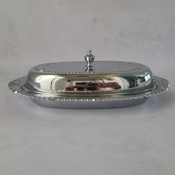 Vintage Chrome Plated Butter Dish - A Danny Wilson Original - Picture 3 of 11